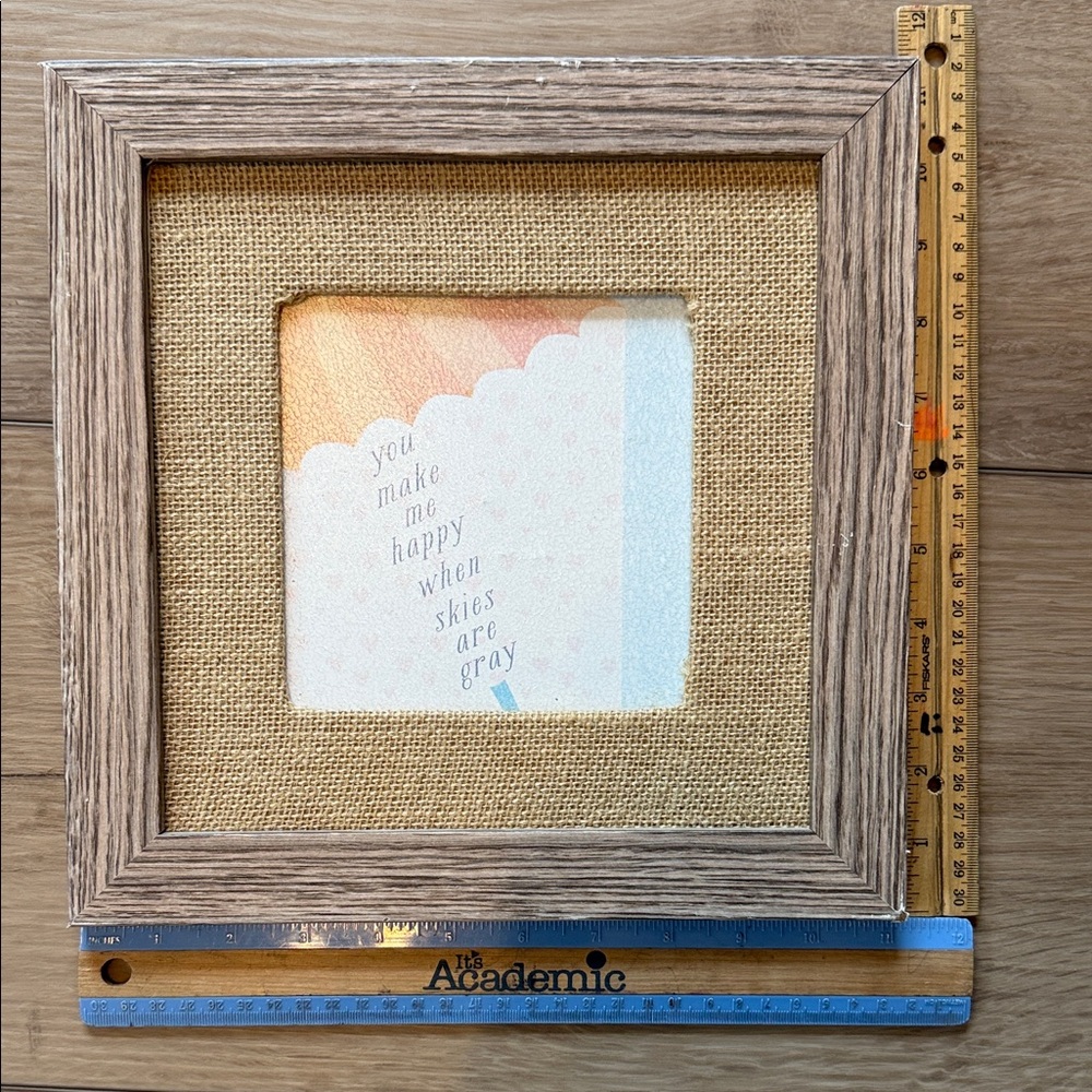 Nursey art Wooden Frame with Burlap Mat